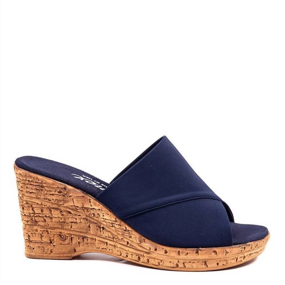 NEW ONEX women's christina wedge heel in navy